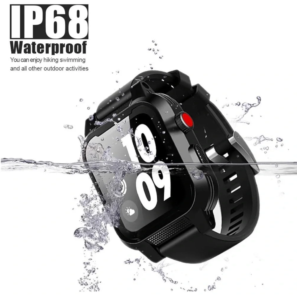 🆕 BAND for Apple Watch Waterproof Case for 38mm Watch Band and Screen Protector
